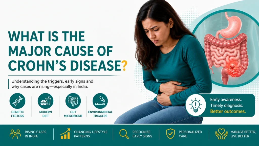 Blog poster asking "What is the major cause of Crohn's Disease?"